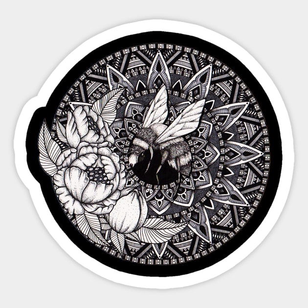 Bumble Bee Mandala Sticker by Litedawn